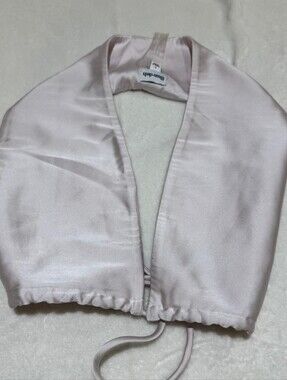 SUN-DEH Champagne Pink Satin Halter Neck Crop Top Keyhole Tie Back Y2K Baddie L